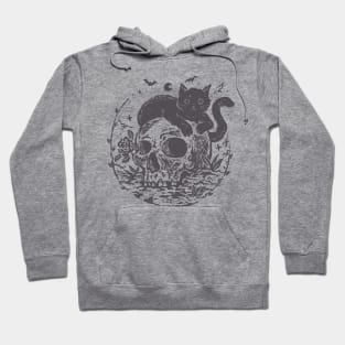 Cat On A Skull. Hoodie